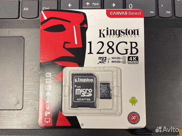 Карта памяти Kingstone MicroSD 128gb новая