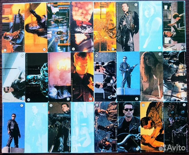 Вкладыши наклейки от жевачек Терминатор 2