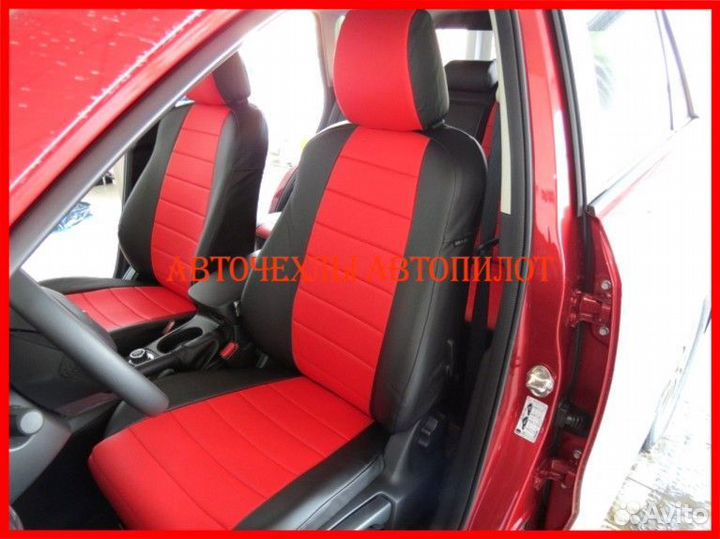 Чехлы Автопилот Mazda CX-5 1 из экокожи чёрно-крас