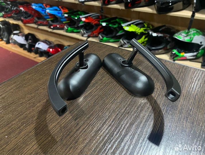 Зеркала на мото 8mm-10mm черные в комплекте 2 шт