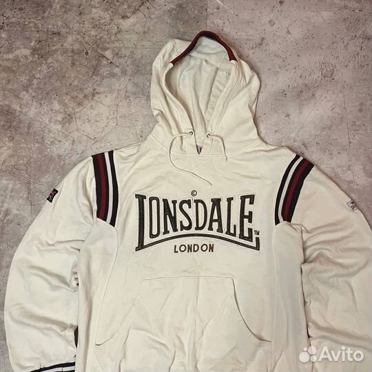 Винтажное худи Lonsdale big logo оригинал