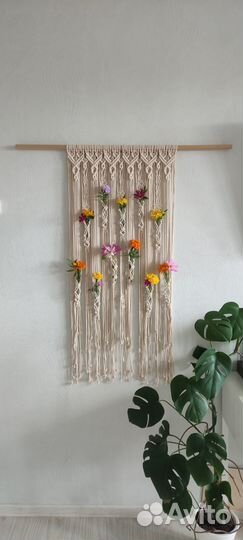 Панно для цветов макраме декор