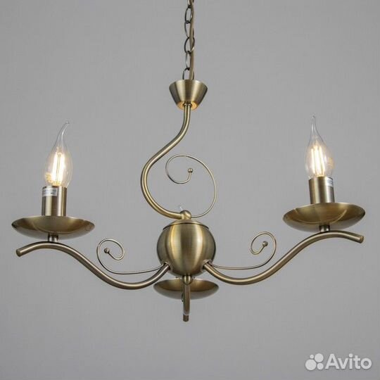 Люстра 'Кохия' 3х40Вт Е14 бронза 50х50х59(30)см