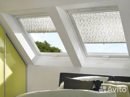 Жалюзи плиссе новое голубево