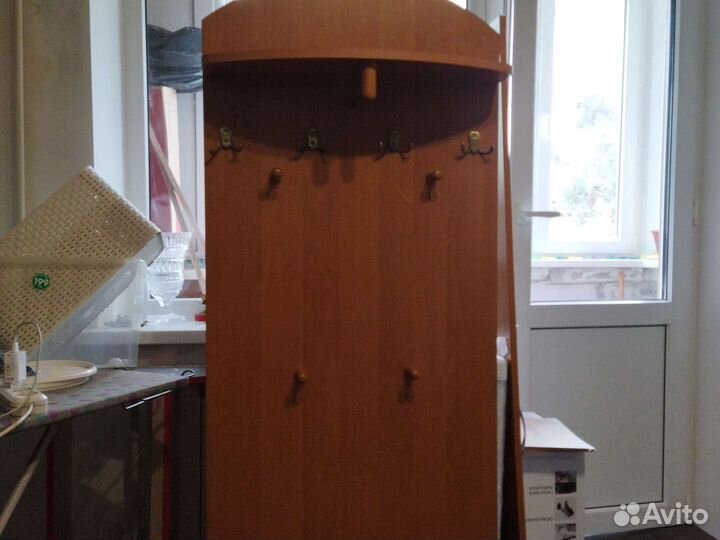 Вешалка в прихожую напольная с обувницей