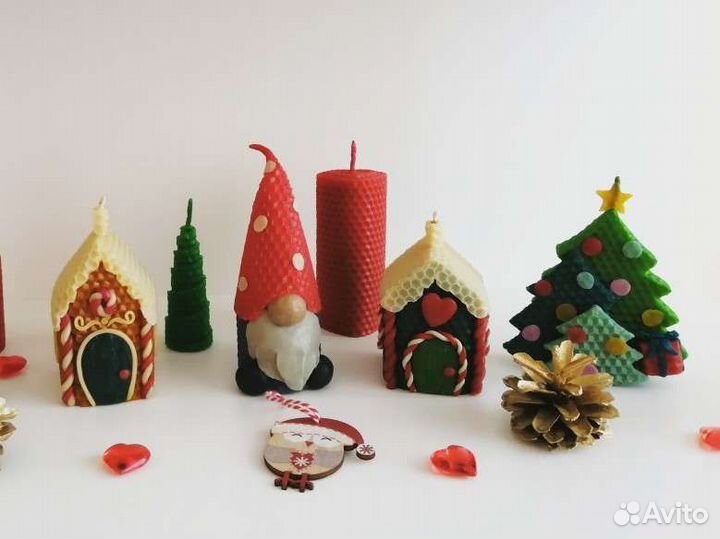 Свечи ручной работы из пчелиного воска