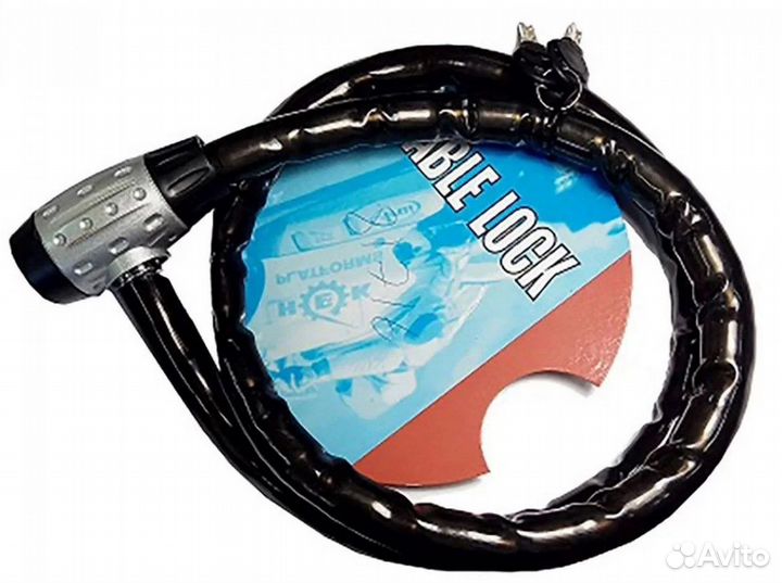 Велозамок с клёчем со стальными звеньями
