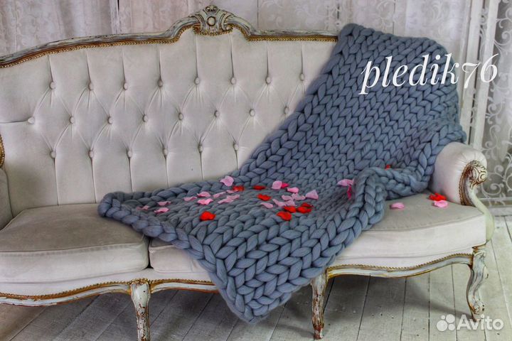 Плед из Толстой пряжи, подходит для фотосессии