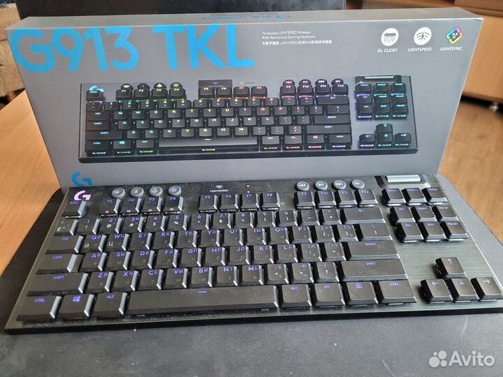 Клавиатура Logitech G913 TKL Black (русская)