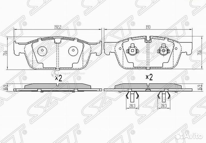 Колодки передние Mercedes X166 W166 AMG STA0064203620