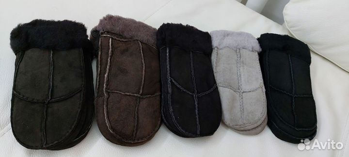 Дублёные женские варежки натуральные