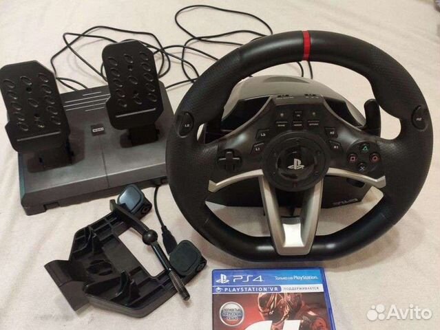 Игровой руль hori racing wheel apex с педалями