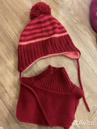 Комплект шапка, шарф, варежки