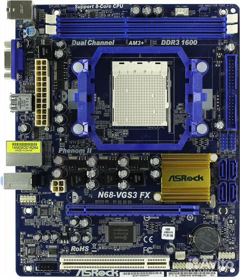 Cборка плата ASRock N68-VGS3FX/проц athlon X2 250