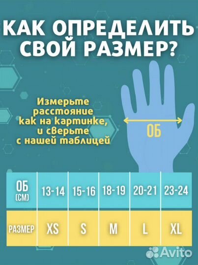 Перчатки нитриловые XL, L, M