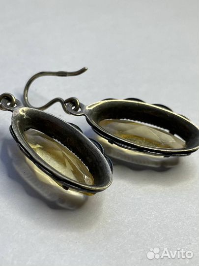 Винтажные серьги. антикварные Серебро 875