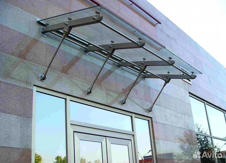 Козырек из стекла