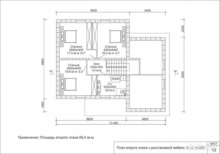 Готовый проект 2-х этажного дома