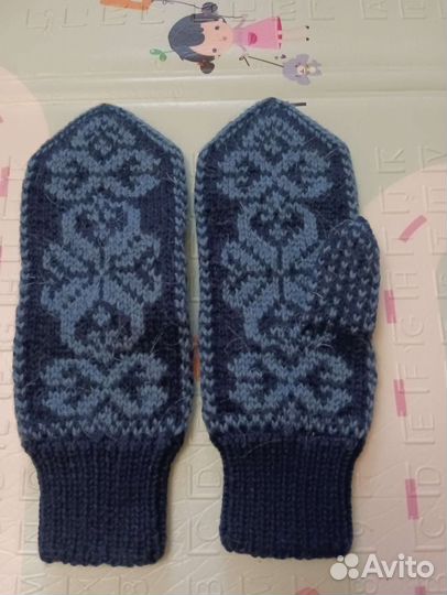 Варежки вязаные