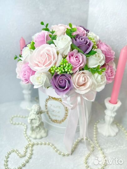 Букеты из мыльных роз