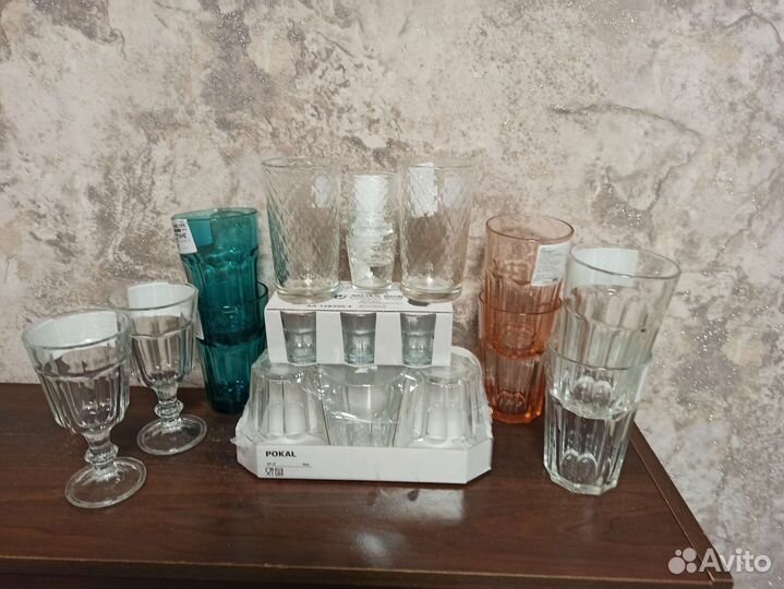 Стаканы бокалы,стопки. Икея