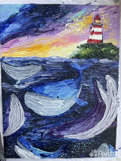 Картина 'Киты'