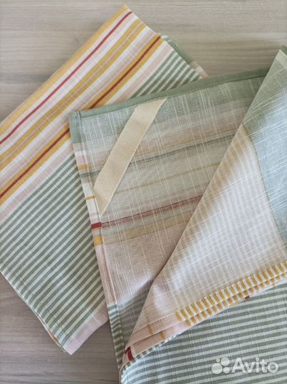 Комплект полотенец для кухни из льняной ткани Икеа