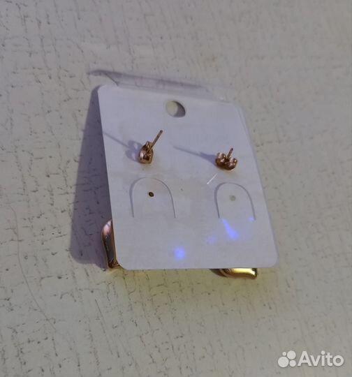 Серьги с сердечками кольцо кулон подвеска бабочка