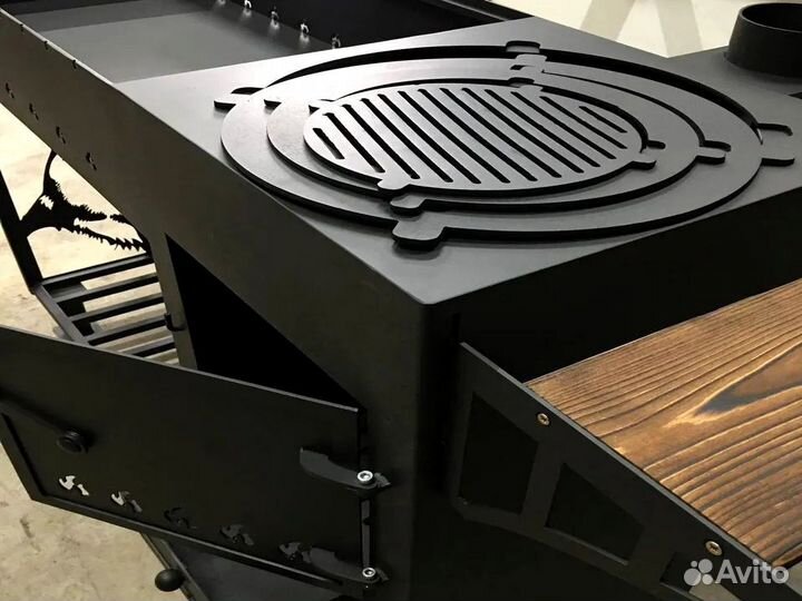 Мангал с печью под казан