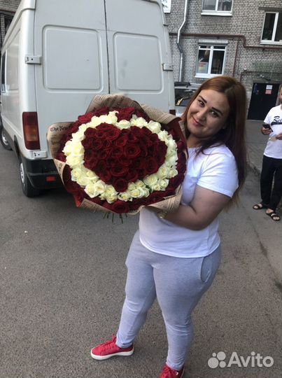 Розы 101 штука 50 см