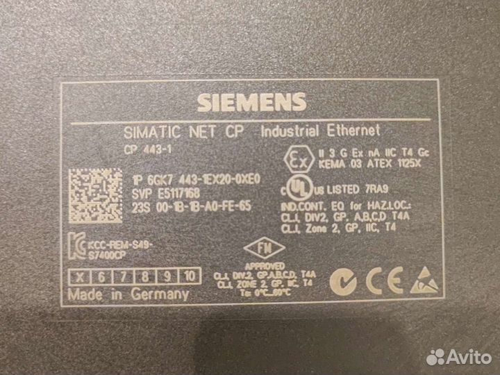 Siemens CP 443-1 Industrial Ethernet 6GK7443-1EX20