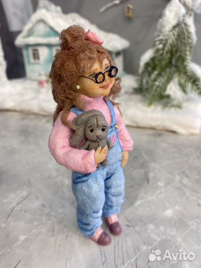 Ватная игрушка кудряшка Сью