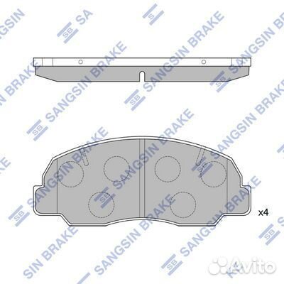 Колодки дисковые передние mazda b 1.8/2.0 81-85, d