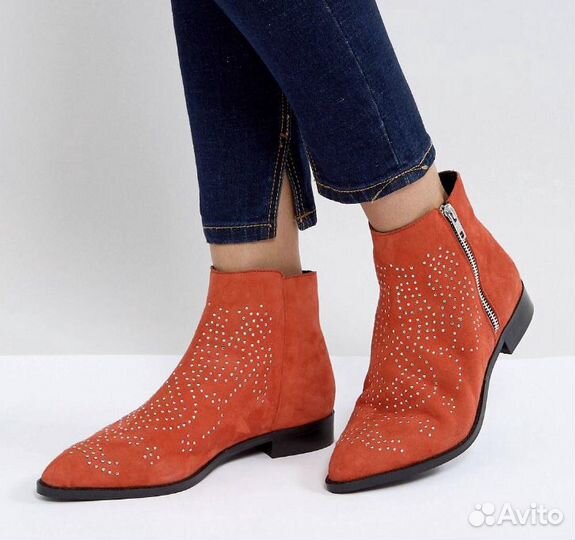 Новые Ботильоны кожаные (замша) 39р
