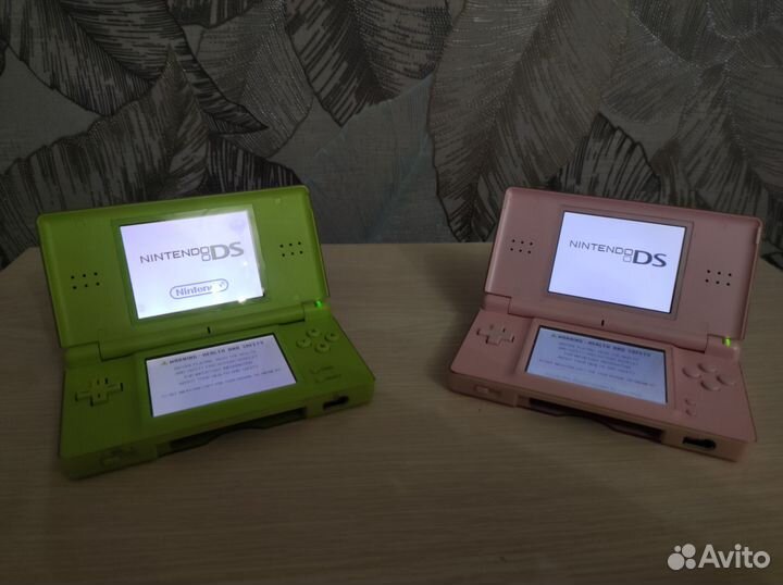 Nintendo ds lite розовая зеленая
