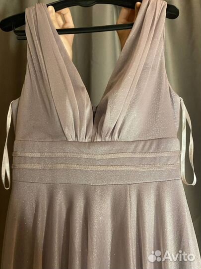 Платье женское, с декольте, длинное в пол