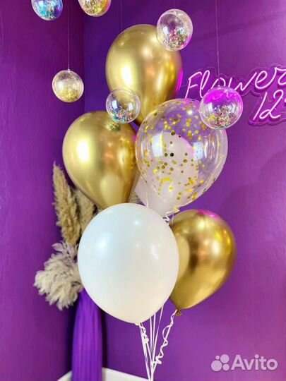 Гелиевые воздушные шары с доставкой Flowers 124
