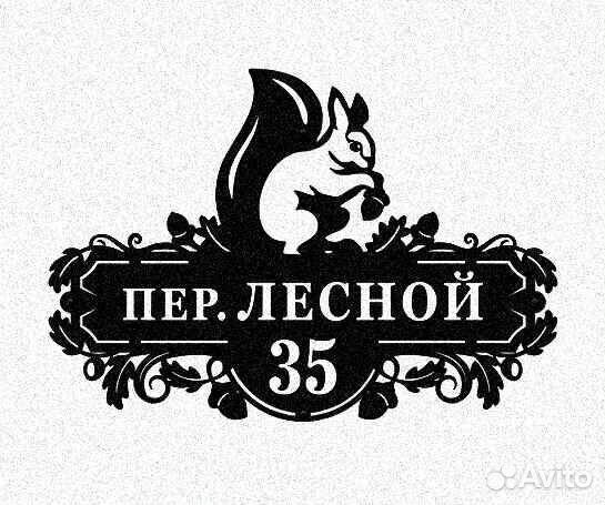 Красивая табличка с адресом