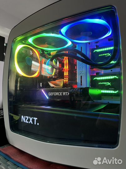 Nzxt Manta + Nzxt Kraken X62 + 5 Nzxt Aer RGB Fan