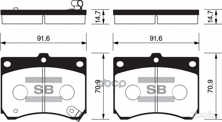 SP1216 колодки дисковые пер. Mazda 323 BG/BA 1