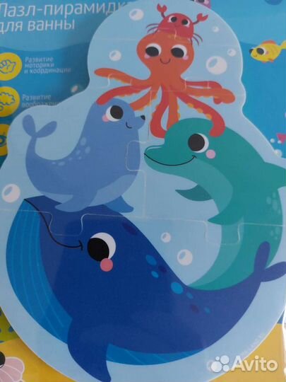 Деревянные и мягкие пазлы новые в упаковке