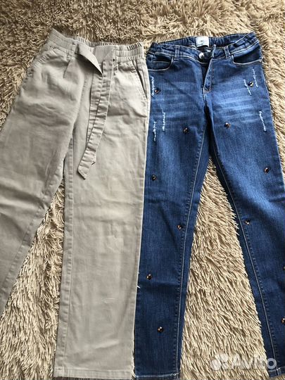 Джинсы и брюки для девочки 140 р