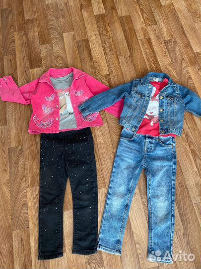 Вещи пакетом на девочку 104 110