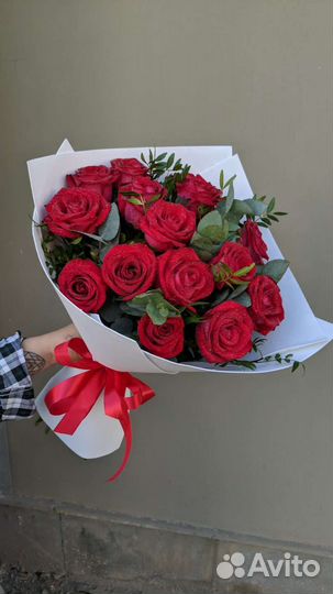 Букет 101 роза Доставка цветы розы 75 51 25 15