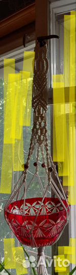 Подвес для цветов. Макраме