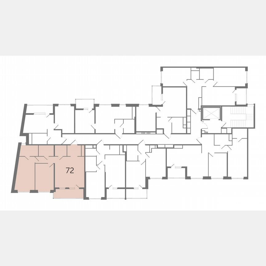 2-к. квартира, 74,7 м², 4/10 эт.