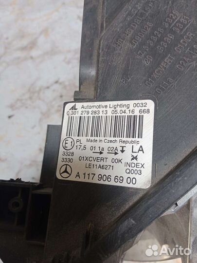 Фара левая Mercedes CLA-class A117