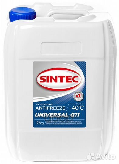 Антифриз G11 sintec universal готовый 10кг -40С