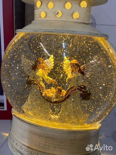 Фонарь новогодний декоративный ангелочки