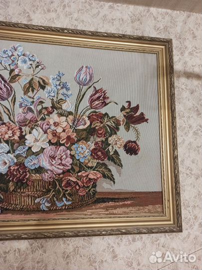 Картина бу гобелен 90е года винтаж ретро